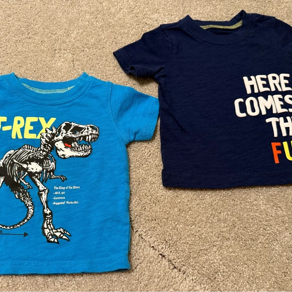 Carter”s 6M Infant Short Sleeve T-shirt set of 2 - Blue and Navy